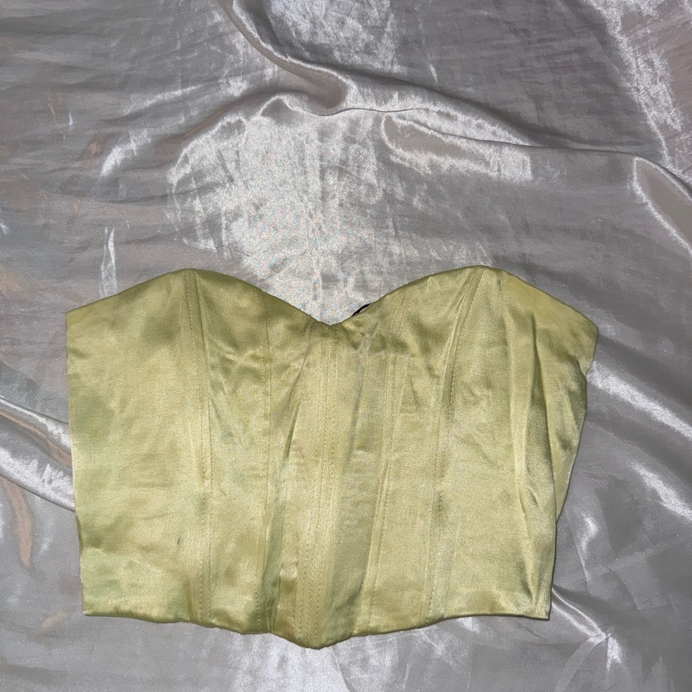 Elegant Yellow Strapless Women's corset